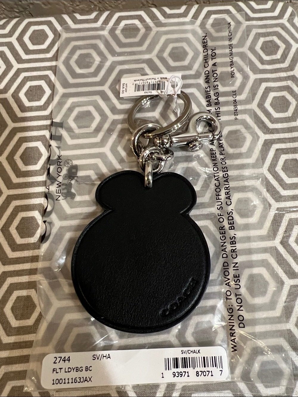Coach Red and Black Ladybug Bag Charm with Silver Hardware - Picture 4 of 4
